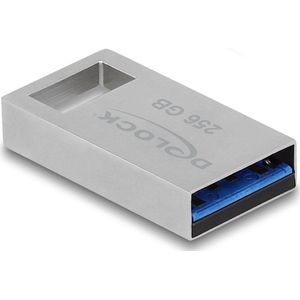 Delock USB 5 Gbps geheugenstick 256 GB - metalen behuizing (256 GB, USB-A), USB-stick, Grijs