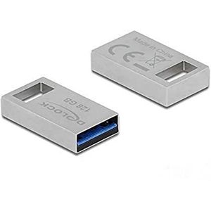 Delock USB-stick (128 GB, USB 3.0, USB A), USB-stick, Zilver