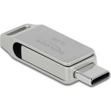 Delock - USB-stick - 16 GB - Zilver - USB-A - USB-C