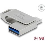 Delock - USB-stick - Grijs - 64 GB - USB-A en USB-C