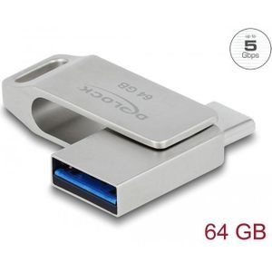 Delock - USB-stick - Grijs - 64 GB - USB-A en USB-C