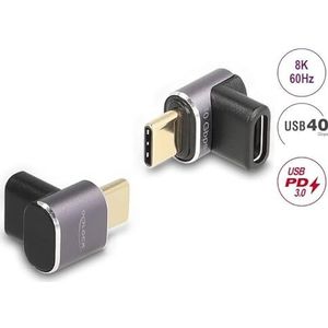 Adapter - USB Type C - Haaks - Compact - Metalen Behuizing