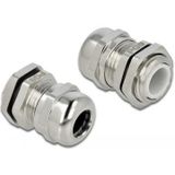 Kabelwartel - PG9 - Zilver - Metaal - 1 stuk