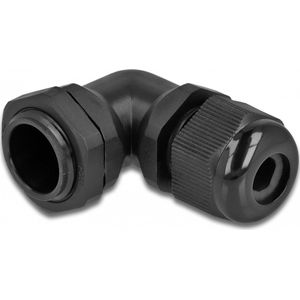 Kabelwartel 90 ° schuine pg11 zwart
