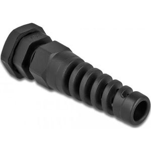 Delock - Wartel met Trekontlasting - Kabeldoorvoer - Zwart - IP68 - Kabelaccessoires