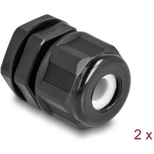 Delock - Kabeldoorvoer - Zwart - PA - IP68 Bescherming