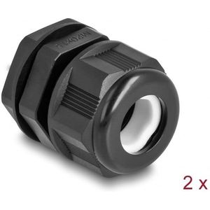 Delock - EX Kabeldoorvoer - Zwart - PA - IP68