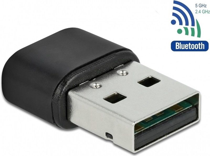 DeLOCK - WLAN / Wi-Fi & Bluetooth Dongle - Dual Band AC600 - Zwart - USB-A