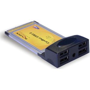Delock 61234 Pcmcia 4x USB (5G), Netwerkantenne