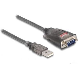 DELOCK Adapter USB 2.0 type A naar 1 x Serial RS-232 D-Sub 9-polige stekker met moeren met 3 x LED 3 m merk