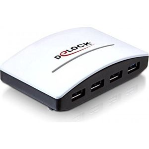 Delock 61762 USB 3.2 Gen 1-hub 4 poorten Zwart, Wit