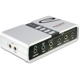 DeLOCK - USB2.0 - Externe Geluidskaart - Grijs - Voor 2.1 Stereo en 5.1/7.1 Surround