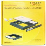 Premium - 2,5'' naar 5,25'' Slim SATA Caddy - Zwart - Ondersteunt 2,5 inch HDD/SSD tot 3 TB