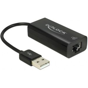 DeLOCK USB-A naar RJ45 Fast Ethernet LAN Adapter - USB2.0 - CAT5 - 0,10 meter
