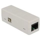 Delock - RJ45-Isolator - Netwerk Overspanningsbeveiliging - Zwart - 6 kV Bliksembeveiliging, Ondersteunt PoE