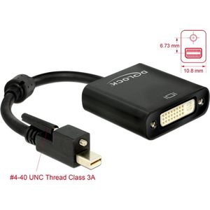 Premium Mini DisplayPort 1.2 naar DVI actieve adapter (1920 x 1200) / zwart - 0,20 meter