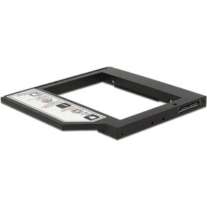 Premium 2,5'' SATA HDD/SSD naar 5,25'' Ultra Slim SATA drive (9,5mm) caddy / zwart