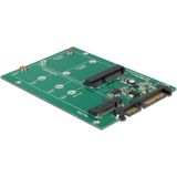 SATA - 22-pins naar mSATA en M.2 Converter - 2,5'' Formaat