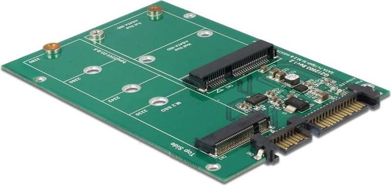 SATA - 22-pins naar mSATA en M.2 Converter - 2,5'' Formaat