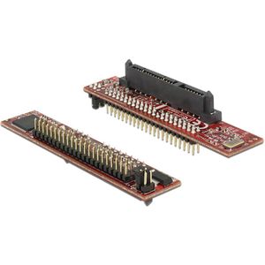 Delock - SATA naar IDE 44 Pin Converter - Zwart - Plug & Play, Ondersteunt SATA HDD's en Drives