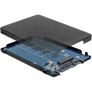 DeLOCK 2,5'' behuizing voor M.2 SSD (max. 80mm) - SATA600 / zwart