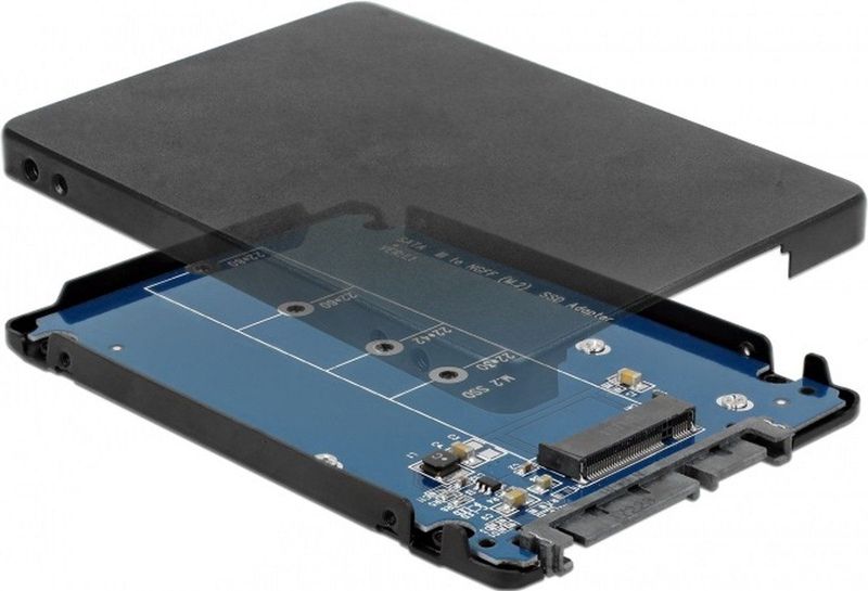 DeLOCK 2,5'' behuizing voor M.2 SSD (max. 80mm) - SATA600 / zwart