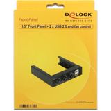 Delock - Voorpaneel - 3.5 Inch - Zwart - 2 x USB 2.0