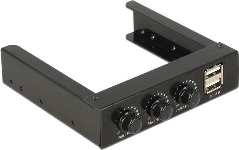 Delock - Voorpaneel - 3.5 Inch - Zwart - 2 x USB 2.0