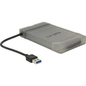 DeLOCK 62742, USB Typ-A, SATA, Schwarz, Grau, 0,15 m, JMS567, 6 Gbit/s