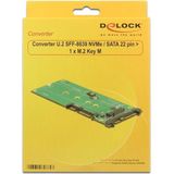 Delock - U.2 naar M.2 Adapter - Accessoire voor Harde Schijven - Ondersteunt SATA en PCIe - Geschikt voor M.2 Formaten 22110, 2280, 2260, 2242, 2230