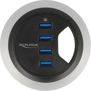 Delock 62868 USB 3.2 Gen 1 Hub - 4 Poorten - Zwart
