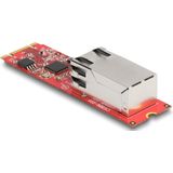 Delock - Converter M.2 - 1 x RJ45 2,5 Gigabit LAN - Rood