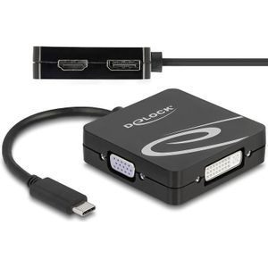 DELOCK USB Type-C Adapter voor einen VGA, DVI, HDMI