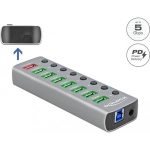 DeLOCK - USB Hub - 7+2 Poorten - USB3.0 / PD 27W - Externe Voeding