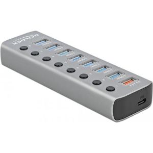DeLOCK USB-Hub 7-fach grau