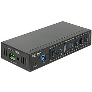 Delock - USB 3 Hub - 7-poorts - Zwart - Metalen behuizing, Battery Charging BC1.2, 5 Gbps