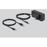 DeLOCK USB hub met 7 poorten en aan/uit schakelaars - USB3.0 - externe 12V voeding / grijs - 1 meter