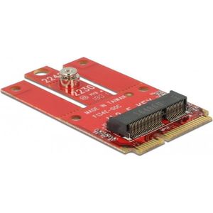 Delock - 63909 - Adapter Mini PCIe naar M.2 Key E - Zwart - Materiaal: Kunststof