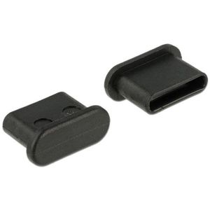 USB-C Poortbeschermer - Zwart - Set van 10 Stuks - Zonder Greep