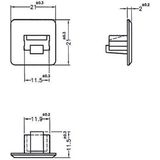 RJ45 - Afsluitcovers - Wit - 10 Stuks