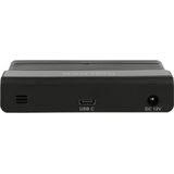 Delock - USB Hub - Zwart - 4 x USB Type-A, 1 x USB Type-C, 10 Gbps, Voedingsadapter inbegrepen