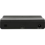 Delock - USB Hub - Zwart - 4 x USB Type-A, 1 x USB Type-C, 10 Gbps, Voedingsadapter inbegrepen