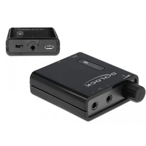 DeLOCK 64056 hoofdtelefoonversterker Zwart