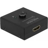 Delock - 64072 - HDMI 2 - 1 Schakelaar - Bidirectioneel - 4K 60 Hz - Compact