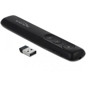 Delock - Laserpresentator - Zwart - Draadloos - USB Nano-ontvanger