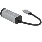 Delock - Netwerkadapter - Grijs - USB-C naar Gigabit LAN met Power Delivery