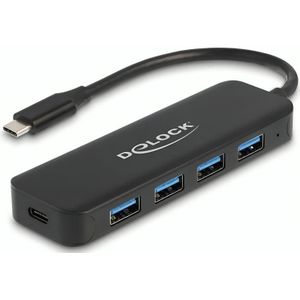 DeLOCK 64170 interface hub USB 3.2 Gen 1 (3.1 Gen 1) Type-C 5000 Mbit/s Zwart