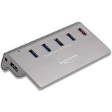 Delock - 64182 - USB Hub - Zwart - Metalen Behuizing - 10 Gbps