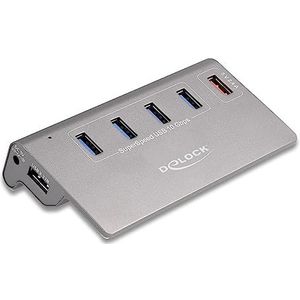 Delock - 64182 - USB Hub - Zwart - Metalen Behuizing - 10 Gbps