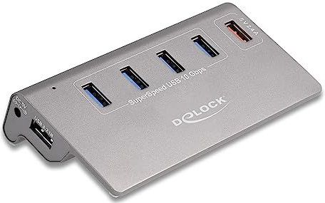 Delock - 64182 - USB Hub - Zwart - Metalen Behuizing - 10 Gbps